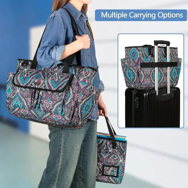 Alt view image 6 of 7 - LoDrid File Bag with Extra Document Organizer Case for Letter Size File Folder, Large Utility Bag with 15.6 Laptop Padded Sleeve for Work, Business, Totem