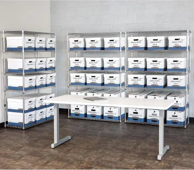 Alt view image 6 of 7 - Bankers Box STOR/FILE Medium-Duty Storage Boxes, FastFold, String and Button, Legal, 4 Pack (0070503)