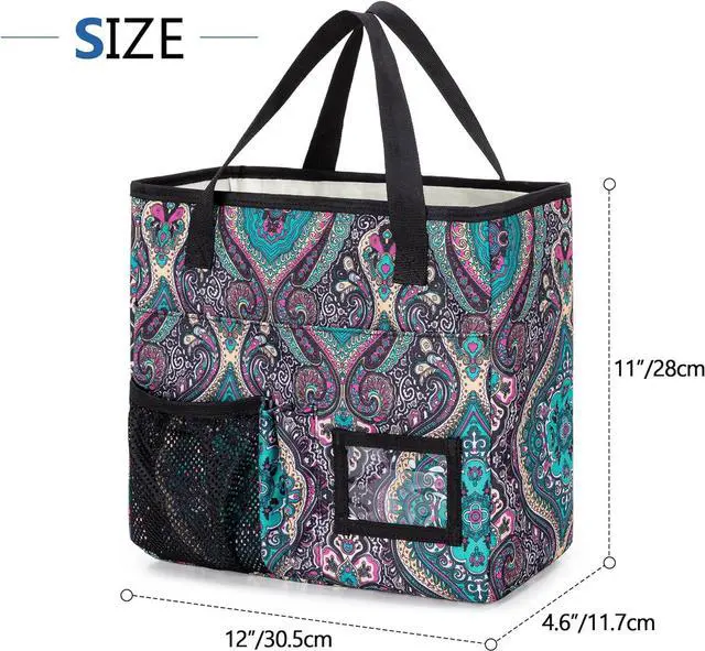 Alt view image 5 of 7 - LoDrid Collapsible File Tote Bag with Handles, Portable File Organizer Box with 3 Built-in Boards for Letter Size Files, Document Storage Case for Office, Home, Travel, Totem, Bag Only, LD06002