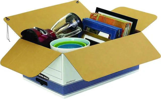 Alt view image 2 of 7 - Bankers Box STOR/FILE Medium-Duty Storage Boxes, FastFold, String and Button, Legal, 4 Pack (0070503)