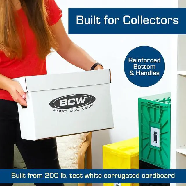 Alt view image 4 of 7 - BCW Short Comic Storage Box - 1 Pack | Holds 150-175 Current/Silver Age Comics | Stackable, Durable 200 lb. Strength