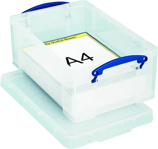 Alt view image 3 of 7 - Really Useful Plastic Storage Box 9 Litre Clear