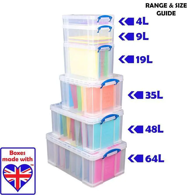 Alt view image 6 of 7 - Really Useful Plastic Storage Box 9 Litre Clear