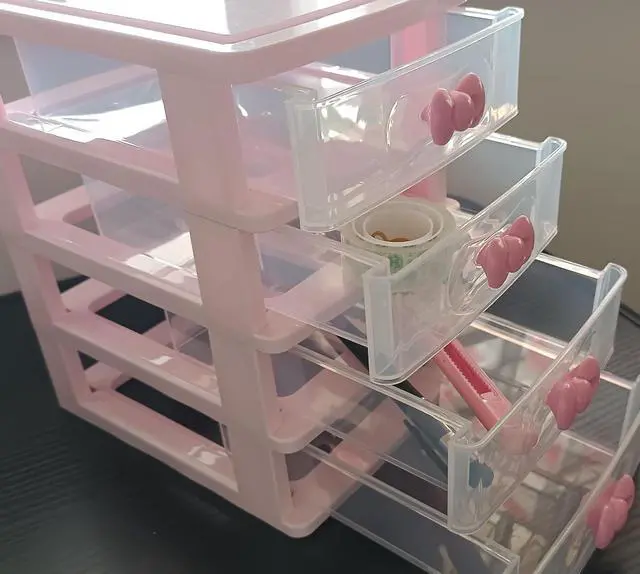 Alt view image 2 of 5 - Girls Cute Lovely Color Storage Box Desktop Organizer Bathroom Bedroom Jewelry Storage Box For Storing Small Items (4 layers)