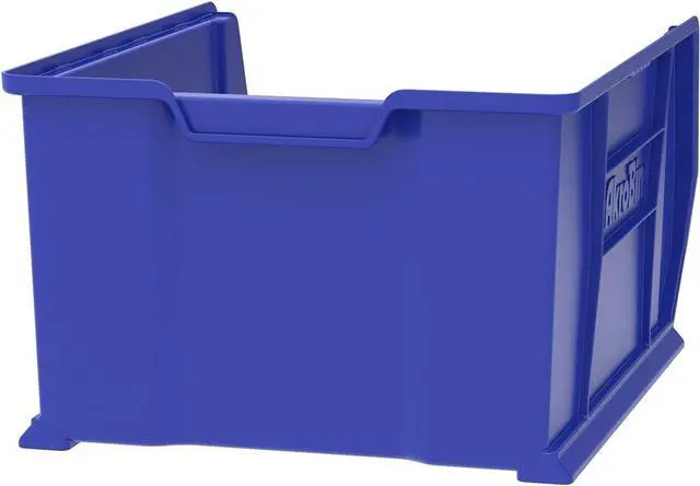 Alt view image 3 of 7 - Akro-Mils 30289 Super-Size AkroBins Plastic Storage Bins, Space-Saving Stackable Bins for Garage, Classroom, Warehouse Organization, 24-Inch L x 18-Inch W x 12-Inch H, Blue, 1-Pack