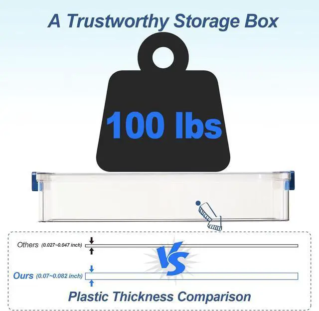 Alt view image 2 of 7 - 2 Pcs 5.5qt 9 x 13 Plastic Portable Project Case With Snap-Tight Latch Clear Stackable Storage Box With Lids Organizer Container For A4 File Photo Documents Scrapbook Craft Art Supplies