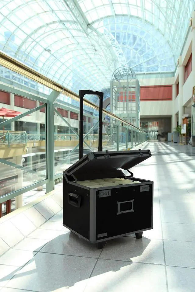 Alt view image 5 of 6 - Vaultz Locking Mobile File Chest, Letter/Legal Files, 17.5" X 15.5" X 14.5", Black