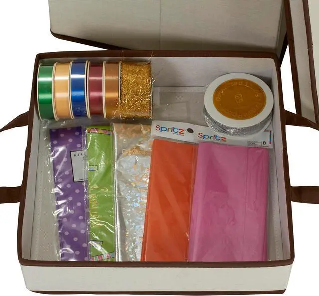 Alt view image 5 of 7 - Household Essentials Gift Wrapping Paper Organizer