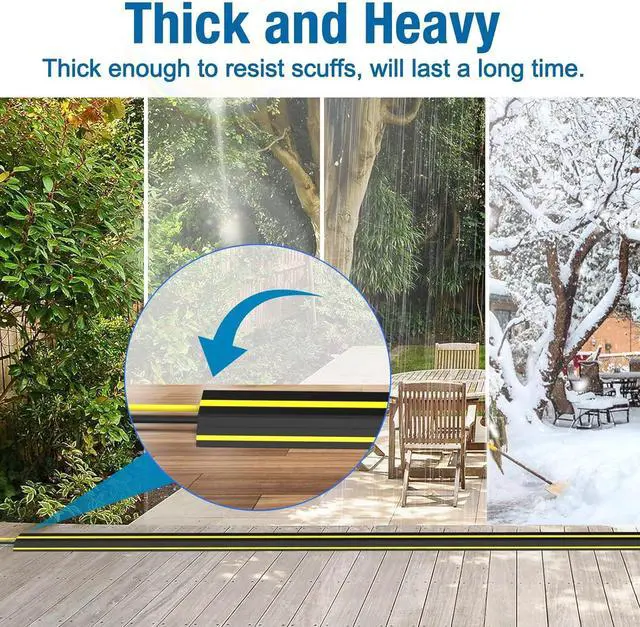 Alt view image 5 of 7 - Eapele 10 ft Floor Cable Cover Protector, Heavy Duty PVC Duct Easy to Unroll, Prevent Trip Hazard for Home Office or Outdoor Settings