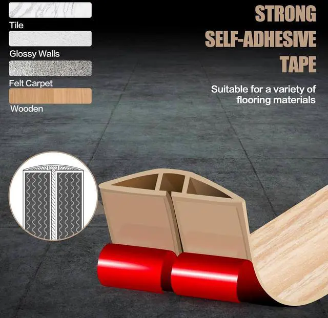 Alt view image 4 of 7 - Floor Cord Cover Self Adhesive Cord Hider,10FT Cable Management, Extension Strip Protector for Wires, Prevent Cable Trips for Offices, Gyms, Exhibitions Cavity:0.39"(W) x0.27(H) WoodLightyellow