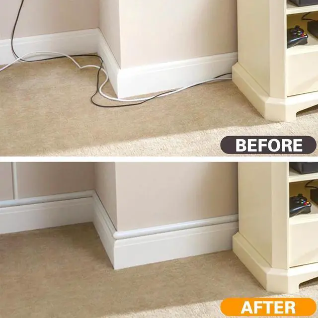 Alt view image 5 of 7 - Floor Cord Cover Cable Cavity 10FT Self Adhesive Cord Hider Floor, Floor Cord Covers for Wires on Floor,Protector Floor Electric Cord Covers for Living Rooms, Rooms, Offices, exhibitions, Gyms, etc.