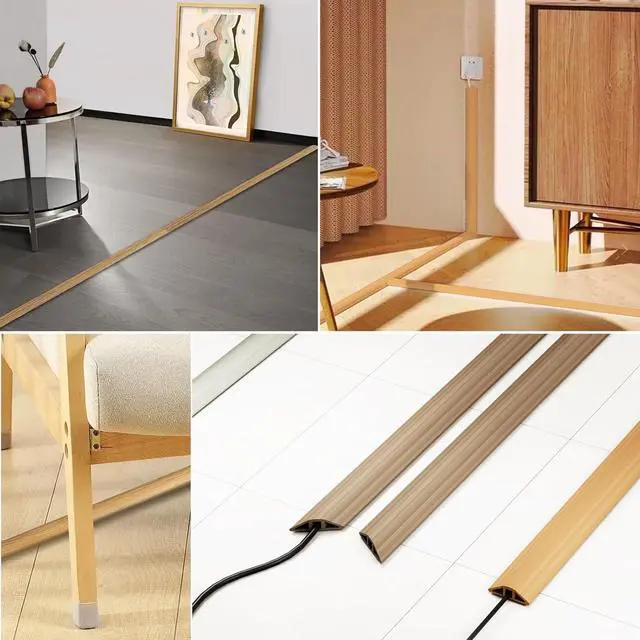 Alt view image 7 of 7 - Floor Cord Cover Cable Cavity 10FT Self Adhesive Cord Hider Floor, Floor Cord Covers for Wires on Floor,Protector Floor Electric Cord Covers for Living Rooms, Rooms, Offices, exhibitions, Gyms, etc.