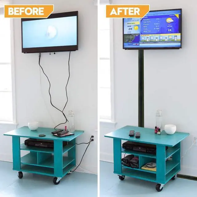 Alt view image 5 of 7 - 20Ft Floor Cable Cover, Floor Cord Protector 3 Channels Contains Cords, Cables and Wires, Perfect for Office, Home, Workshop, Warehouse, Concert, or Other Outdoor Surroundings (Black)