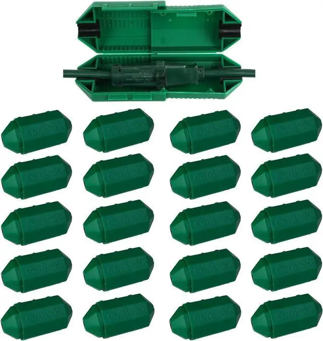 Main image of Outdoor Extension Cord Protector  Weather-Resistant Snap-Lock Cover for Plug Connections  Rugged UV-Resistant Plastic Plug Protection, 20-Pack