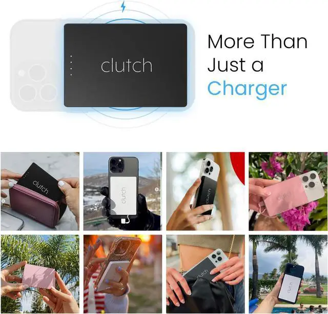 Alt view image 7 of 7 - Clutch - Pro USB-C Portable Charger - Compatible with iPhone 15,16, 17 & Android Devices - Power Bank Magnetic Battery - TSA Travel Approved - USB Rechargeable - Built-in Cable - 5000 mAh - 3.7oz