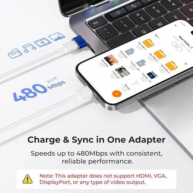 Alt view image 4 of 7 - Basesailor USB to USB C Adapter 2 Pack,Type C Female to A Male Charger Converter for Apple Watch Ultra iWatch 7 8 SE,iPhone 15 14 13 12 Plus Pro Max,AirPods,iPad Air 4 5 Mini 6,Samsung Galaxy S21 S22