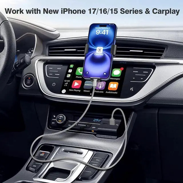 Alt view image 2 of 7 - Elebase iPhone 17 16 Pro Max Charging Cable 1.5/3.3/6.6FT 3Pack,USB A to Type C Car Charger Cord,USBC Carplay Cable for New Apple iPad 10 Mini 8 Air 7,Airpods,Samsung Galaxy S25 S24 Ultra,Z Flip Fold