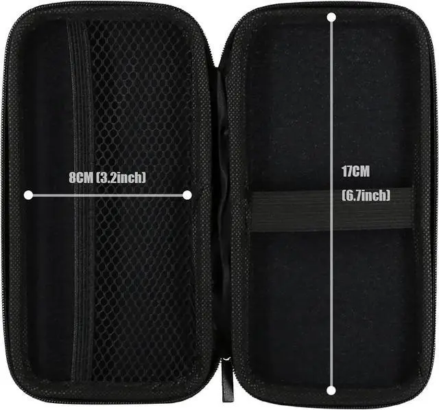 Alt view image 4 of 7 - iMangoo Shockproof Travel Essentials Organizer Charger Case, Space-Optimized Small Zipper Electronics Accessories Pouch Tech Cord Cable Power Bank Storage for Women Men, 6.5x3.2x1 In (Black)