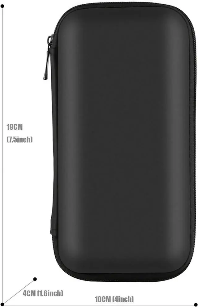 Alt view image 6 of 7 - iMangoo Shockproof Travel Essentials Organizer Charger Case, Space-Optimized Small Zipper Electronics Accessories Pouch Tech Cord Cable Power Bank Storage for Women Men, 6.5x3.2x1 In (Black)