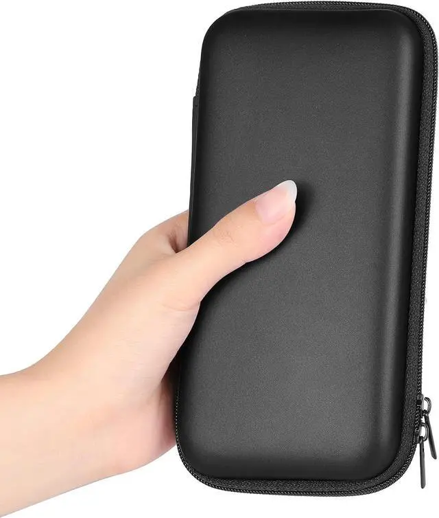 Alt view image 7 of 7 - iMangoo Shockproof Travel Essentials Organizer Charger Case, Space-Optimized Small Zipper Electronics Accessories Pouch Tech Cord Cable Power Bank Storage for Women Men, 6.5x3.2x1 In (Black)