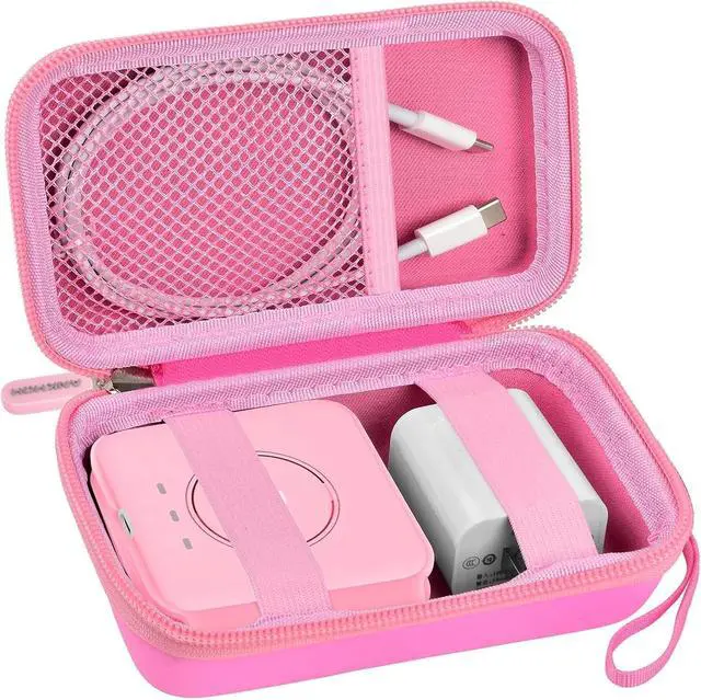 Main image of Travel Case for UCOMX for Nano/for Iseyyox/for LISEN/for RTOPS 3 in 1 Wireless Charger, Foldable Magnetic Charging Station Storage Holder Bag for Fast Charge Pad Cable and Adapter, Pink-Box Only