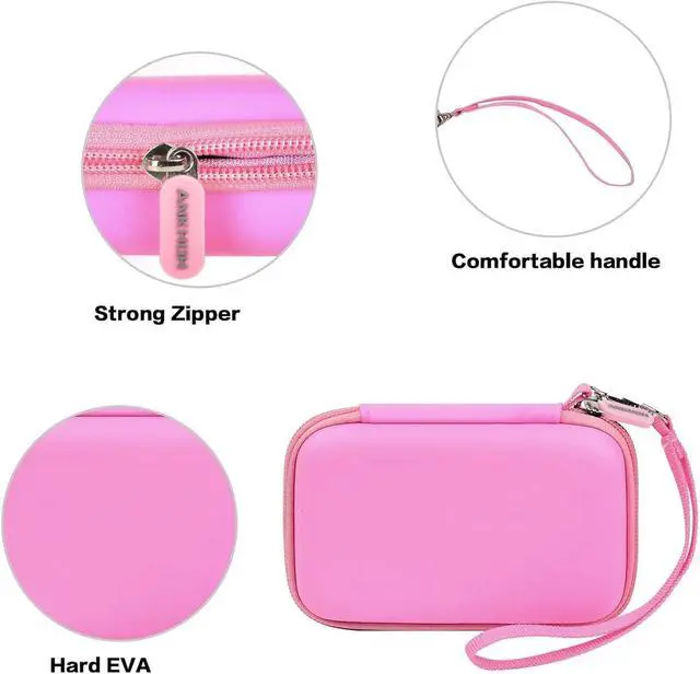 Alt view image 3 of 7 - Travel Case for UCOMX for Nano/for Iseyyox/for LISEN/for RTOPS 3 in 1 Wireless Charger, Foldable Magnetic Charging Station Storage Holder Bag for Fast Charge Pad Cable and Adapter, Pink-Box Only