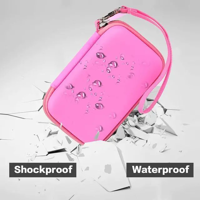 Alt view image 5 of 7 - Travel Case for UCOMX for Nano/for Iseyyox/for LISEN/for RTOPS 3 in 1 Wireless Charger, Foldable Magnetic Charging Station Storage Holder Bag for Fast Charge Pad Cable and Adapter, Pink-Box Only