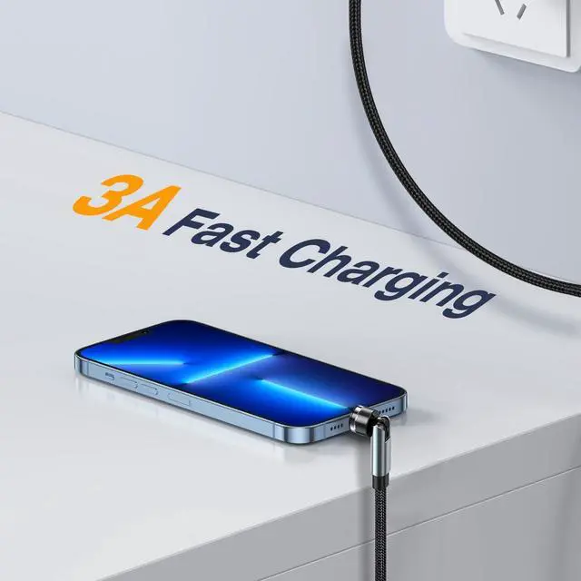 Alt view image 4 of 7 - 7-Pin Magnetic Charging Cable 2Pcs 360° Rotating 3 in 1 USB C Magnetic Phone Charger, 3A Fast Charging with Data Transfer for Android/i-Product/Micro/CarPlay-Grey