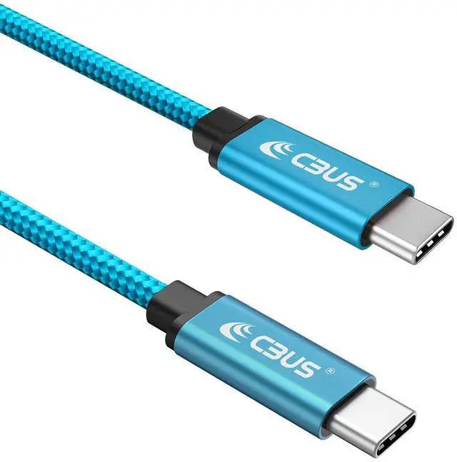 Alt view image 6 of 6 - CBUS 10ft USB C to C Fast Charging Cable Heavy-Duty Braided Cord Compatible with iPhone 16/15/Pro/Max/Plus, iPad Pro/Air, Galaxy S25/24/S23/S22/Plus/Ultra/FE, Google Pixel, TCL Type C (Electric Blue)