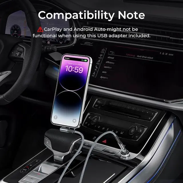 Alt view image 2 of 7 - Basesailor for Apple iPhone 14 13 Max Plus,Charger Cable Right Angle 3.3FT,90 Degree USB C to Lightning Cord with USB A Adapter,Fast Charging Power Cord for iPhone 12 11 XS XR X 8 7 6 SE,iPad 8th 9th