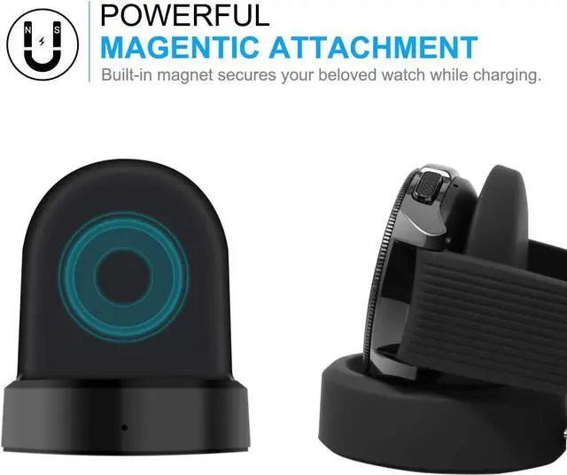 Alt view image 6 of 7 - Charger Compatible with Samsung Galaxy Watch 42mm/46mm, Upgraded Charging Cradle Dock for Galaxy SM-R800/R810/R815 Smart Watch Charger (Not Charge for Galaxy 3/4/5/6/7 and Active 1/2), Black