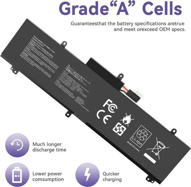 Alt view image 5 of 7 - C41N1837 Laptop Battery for ASUS ROG Zephyrus G15 GA501I GA502 GA502D GA502DU GA502GU GA502IV GU502 GU502DU GX502GW GX532GV GU532GW GU502LU GU502LW GU502LV GX502LXS GX502GV GX502GW 0B200-03380100
