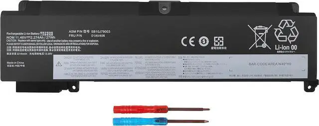 Main image of 01AV406 SB10J79003 Replacement Battery for ThinkPad T460s T470s Series 01AV405 SB10J79002 00HW038 00HW025 00HW024 01AV462 01AV407 01AV408 L16M3P73 SB10J79004 Laptop.