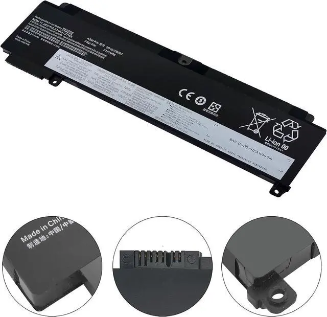 Alt view image 2 of 6 - 01AV406 SB10J79003 Replacement Battery for ThinkPad T460s T470s Series 01AV405 SB10J79002 00HW038 00HW025 00HW024 01AV462 01AV407 01AV408 L16M3P73 SB10J79004 Laptop.