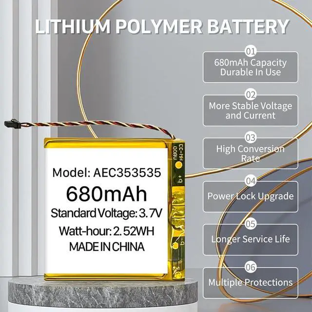 Alt view image 5 of 7 - AEC353535 Battery, 680mAh [2025 Upgraded] High Capacity Li-Polymer Battery Replacement for Beats Solo 2, Solo 3 Wireless Headphones AEC353535 with Professional Tool Kits