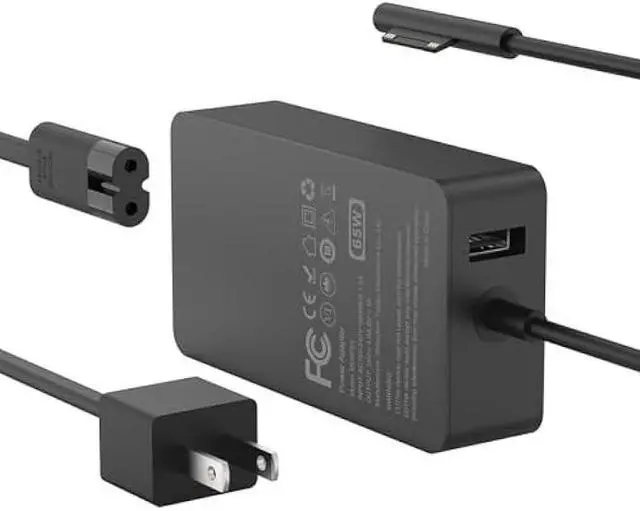 Main image of 65W Charger Compatible with Microsoft Surface Pro 11, 10, 9, 8, 7+, 7, 6, 5, 4, 3, X, Power Adapter for Windows Surface Laptop 7/6/5/4/3/2/1, Go Tablet, Book 3/2/1, Support 44W, 36W, LED, 10FT