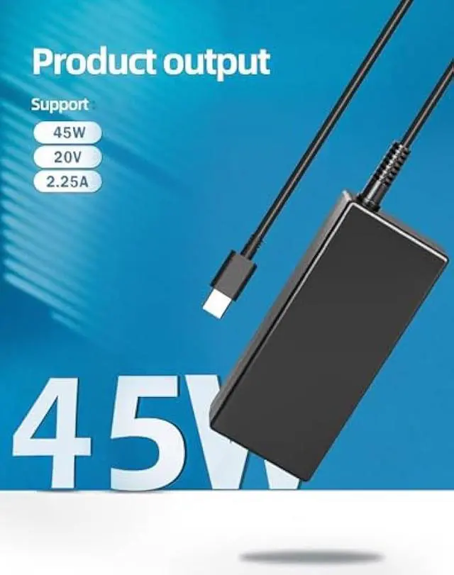 Alt view image 6 of 7 - 45W USB C Laptop Charger for Chromebook X360 14 14A G5 11 11A G6 G7 G8 EE R13 X360 14-ca051wm 14-ca091wm ca061dx 11-ae051wm ae001tu ae027nr 12-c012dx 14-ca060nr,for All USB Type C Laptop