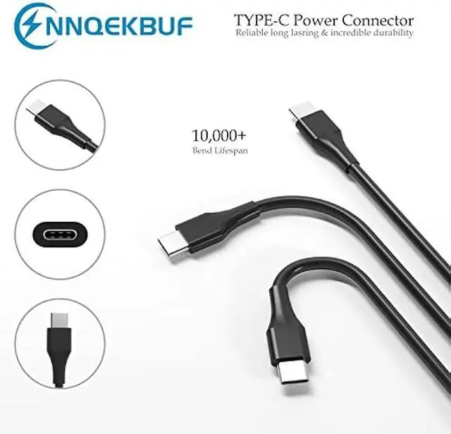 Alt view image 2 of 7 - Laptop Charger 65W USB C Power Adapter Compatible with Dell Chromebook 3100 3300 3380 3400 3500 5190 5300 5400 7200 Latitude 5420 5520 5320 7410 7310 2-in-1 P28T P29T P30T Laptop Type C