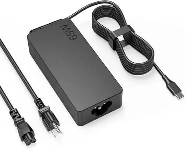 Main image of 65W USB C Laptop Charger Compatible with Lenovo ThinkPad T14 T15 T16 E14 E15 T480S T580S E480 E580 X1 Carboon Yoga 7i 9i C930 C940 Chromebook C330 S330 Fast Power Adapter