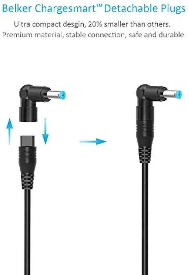 Alt view image 2 of 7 - 90W Universal AC Adapter Laptop Charger Replacement for Dell HP Acer Asus Lenovo IBM Toshiba Samsung Sony Fujitsu Notebook Ultrabook Chromebook Power Supply Cord