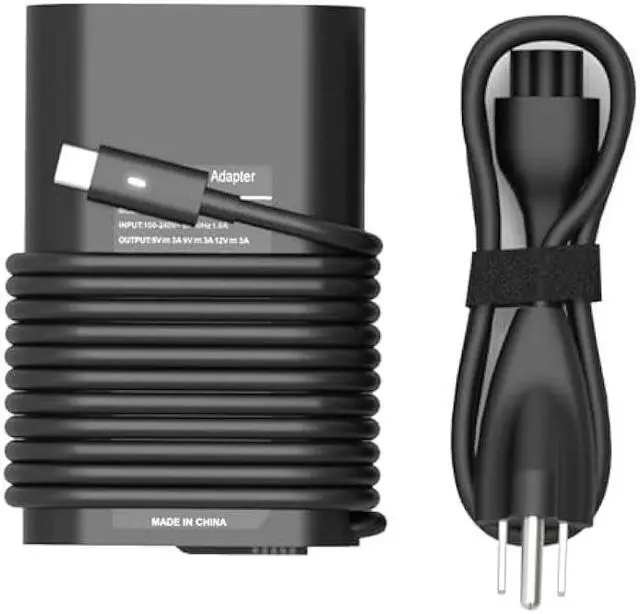 Main image of 65W 45W USB C Laptop Charger Compatible with Dell Latitude 7420 5420 5520 5430 5440 7440 5450 5530 7330 7430 5540 5320 7320 9430 3450 3550 7410 2in1, XPS 13, Computer Type C AC Adapter Power Cord