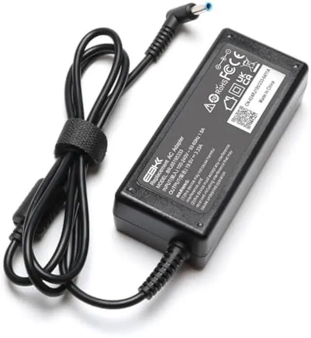 Alt view image 4 of 5 - 65W Computer Charger for HP Pavilion X360 / Envy Laptop Charger 15-dy2xxx 15-dy5033dx 15-dy5073dx 15-dy2073dx 15-f272wm 15-dy2095wm Blue Tip Smart Power Adapter