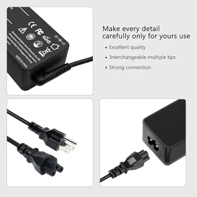 Alt view image 5 of 5 - JEIBAO 90W Universal AC Adapter Laptop Charger Compatible with HP Dell Len OVO Acer Asus Toshiba Sony Gate Way Notebook Ultrabook Chrome Book, Universal Laptop Charger, Power Supply Cord with 16 Tips