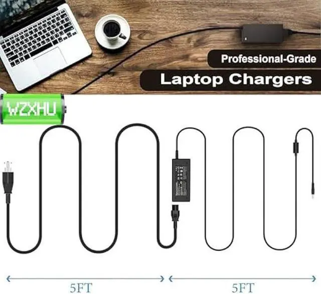 Alt view image 3 of 4 - 65W Laptop Charger Compatible with Acer Aspire E15 E5-575 V5 V7 V3 R3 R7 S3 E1 M5 F5 F15 Series 5517 5250 5253 5336 5349 5532 5534 5552 5560 5733 5742 Power Supply Cord AC Adapter