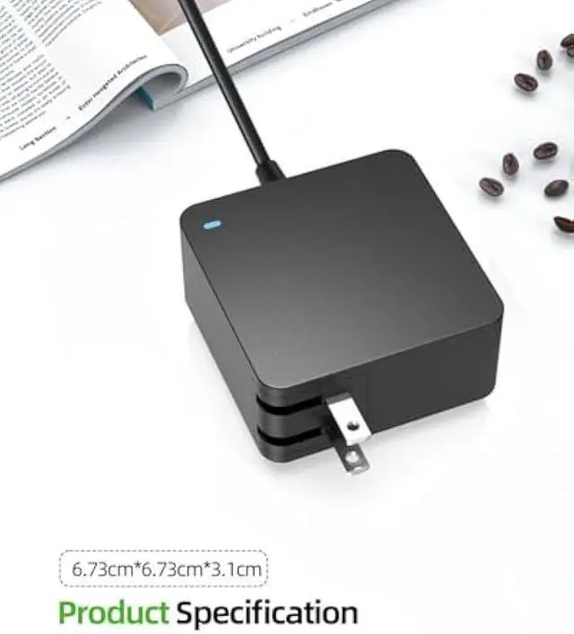 Alt view image 5 of 6 - Nicpower Charger Fit for Asus Vivobook, Zenbook and More Laptop, (UL Certified Safety), Featuring Charging Indicator, Foldable Plug(Scratch-Resistant), 7.5Ft Cable, 65W/45W/33W