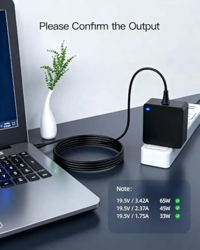 Alt view image 6 of 6 - Nicpower Charger Fit for Asus Vivobook, Zenbook and More Laptop, (UL Certified Safety), Featuring Charging Indicator, Foldable Plug(Scratch-Resistant), 7.5Ft Cable, 65W/45W/33W