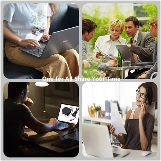 Alt view image 6 of 6 - 65W USB-C Laptop Charger Compatible with Asus Zenbook Series Laptops.