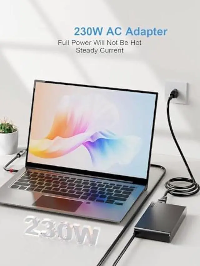 Alt view image 3 of 7 - 230W Laptop Charger Compatible with Lenovo Legion 5,Slim AC Adapter for Legion 5 7 5P C7 S7 Y540 Y545 Y740 Y730 Y900 Y910 Y920 GX20L29347 ADL230NDC3A Thinkpad P73 Lighter and Smaller