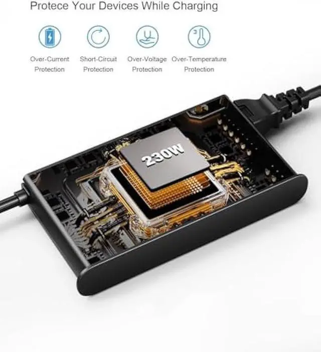 Alt view image 5 of 7 - 230W Laptop Charger Compatible with Lenovo Legion 5,Slim AC Adapter for Legion 5 7 5P C7 S7 Y540 Y545 Y740 Y730 Y900 Y910 Y920 GX20L29347 ADL230NDC3A Thinkpad P73 Lighter and Smaller