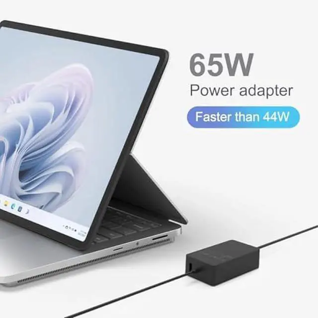 Alt view image 3 of 5 - 65W Surface Pro Laptop Charger for Microsoft Surface Pro 10, 9, 8, 7, 7+, 6, 5, 4, 3, X, Windows Surface Laptop 6, 5, 4, 3, 2,1, Surface Book 3, 2, 1, Surface Go Tablet, 10FT, LED,Supply 36W, 44W